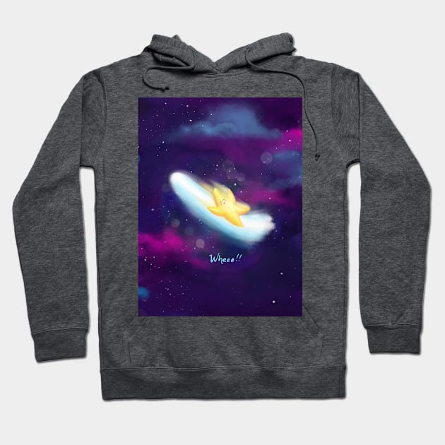 Wheee!!! (Centered Star Version) Hoodie by Star Sandwich